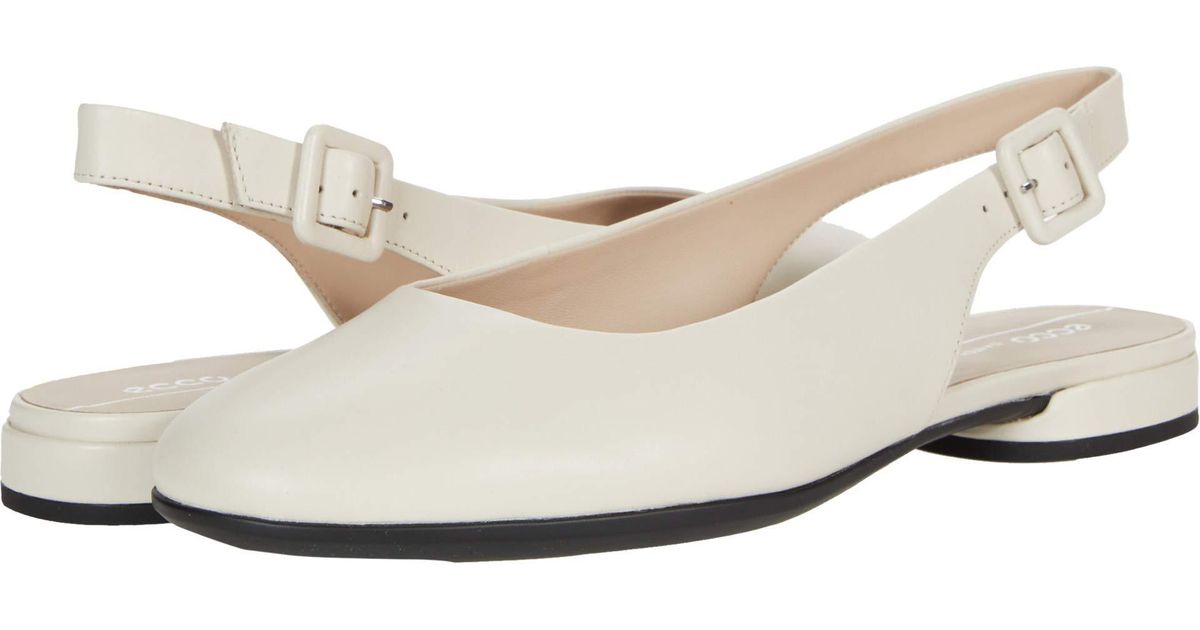 Ecco Anine Sling Back Ballet Flat in White - Save 1% - Lyst