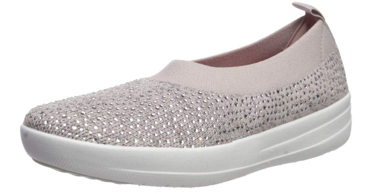 fitflop uberknit crystal ballerinas