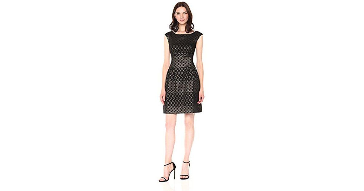vince camuto cap sleeve fit and flare dress