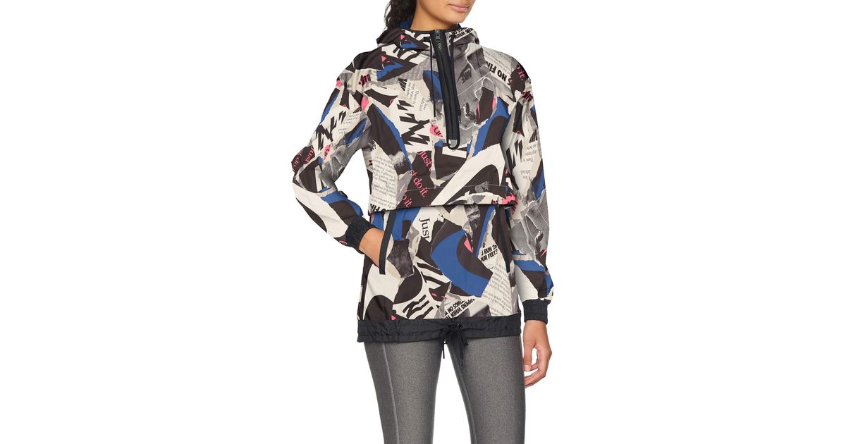 nike newsprint jacket ladies