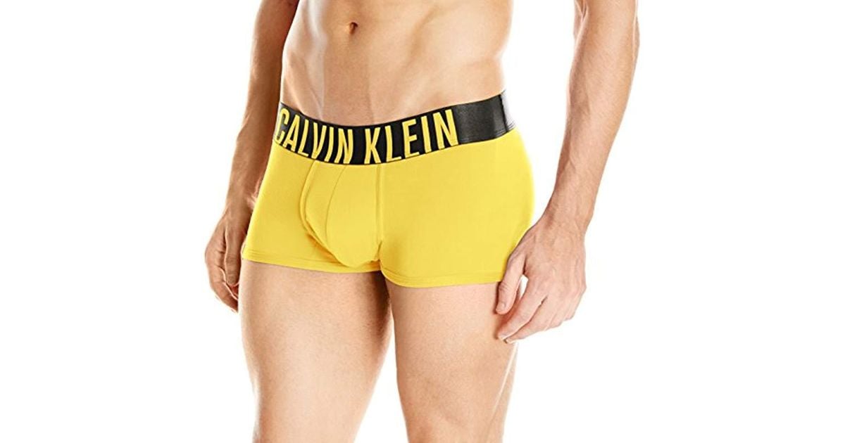 Calvin Klein Underwear Power Micro Low Rise Trunk in Yellow for Men