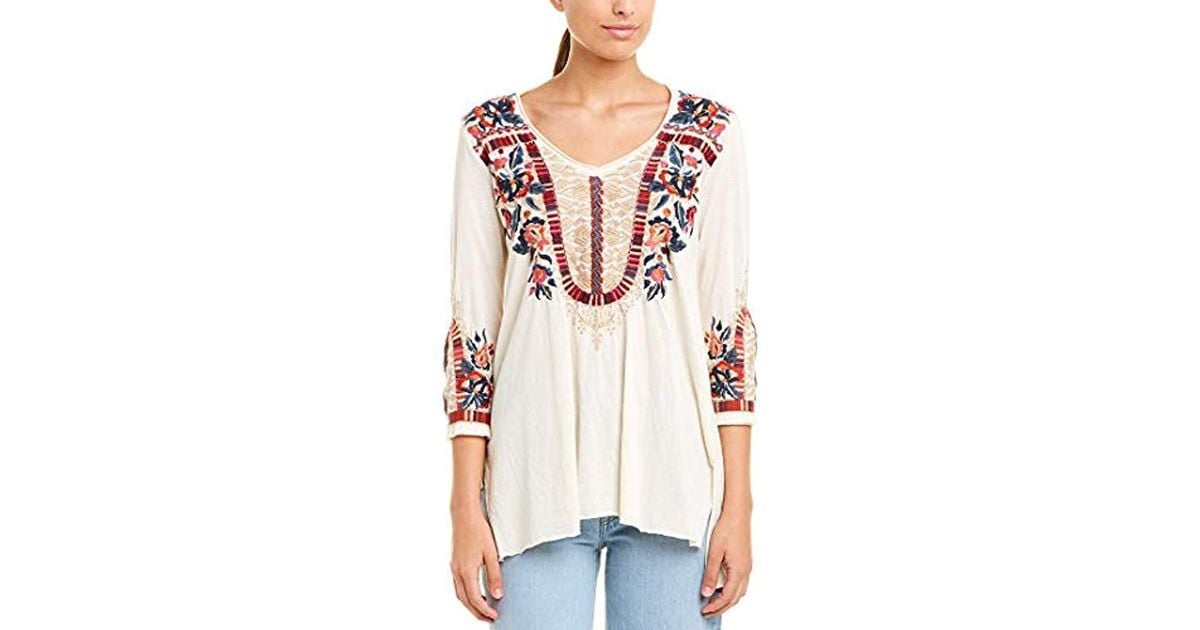 JWLA By Johnny Was Womens 3//4 Sleeve Knit Draped Cardigan with Embroidery