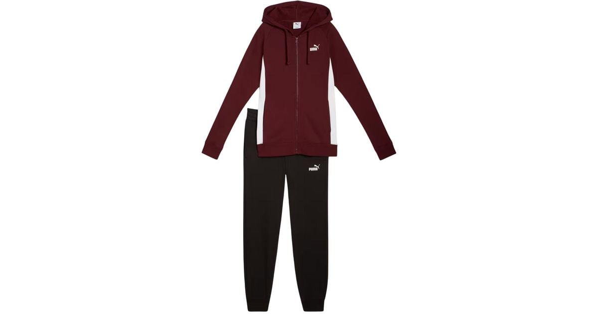 PUMA Tracksuit With Hood And Zip Bordeaux Code 690738-96 in Red