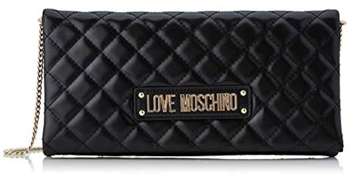 Love Moschino Quilted Pochette Large In Black Nero Black Lyst