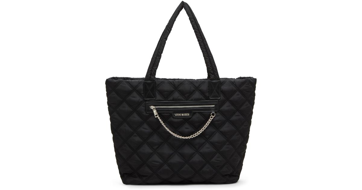 Quilted nylon tote bag sale