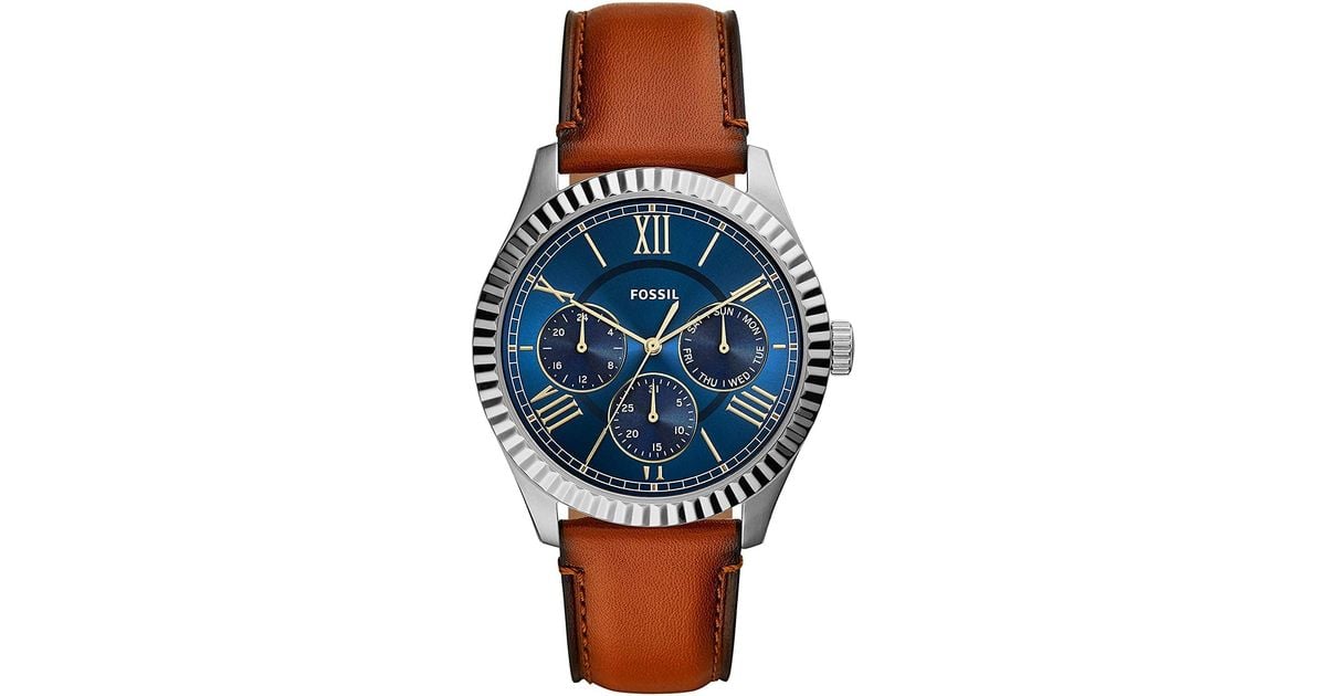 Fossil Leder Watch FS5634 in Braun für 