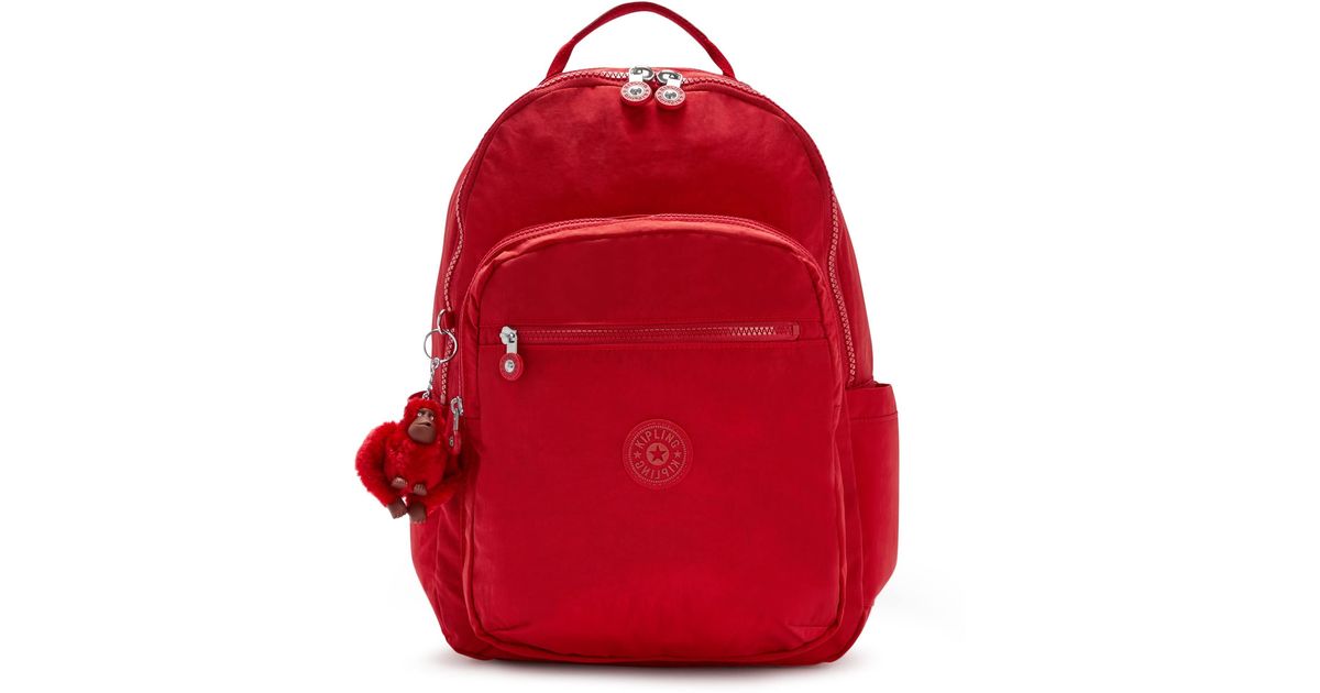 Kipling Large Backpack With Laptop Protection in Red Lyst