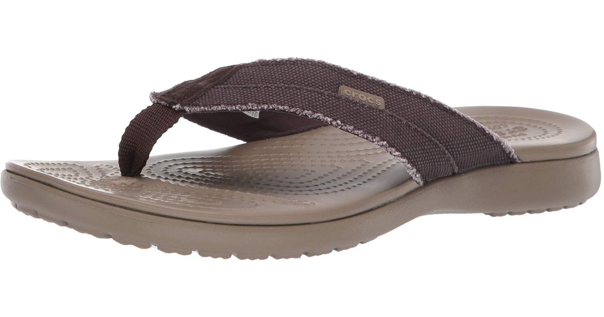Crocs™ Santa Cruz Canvas Flip Flops 