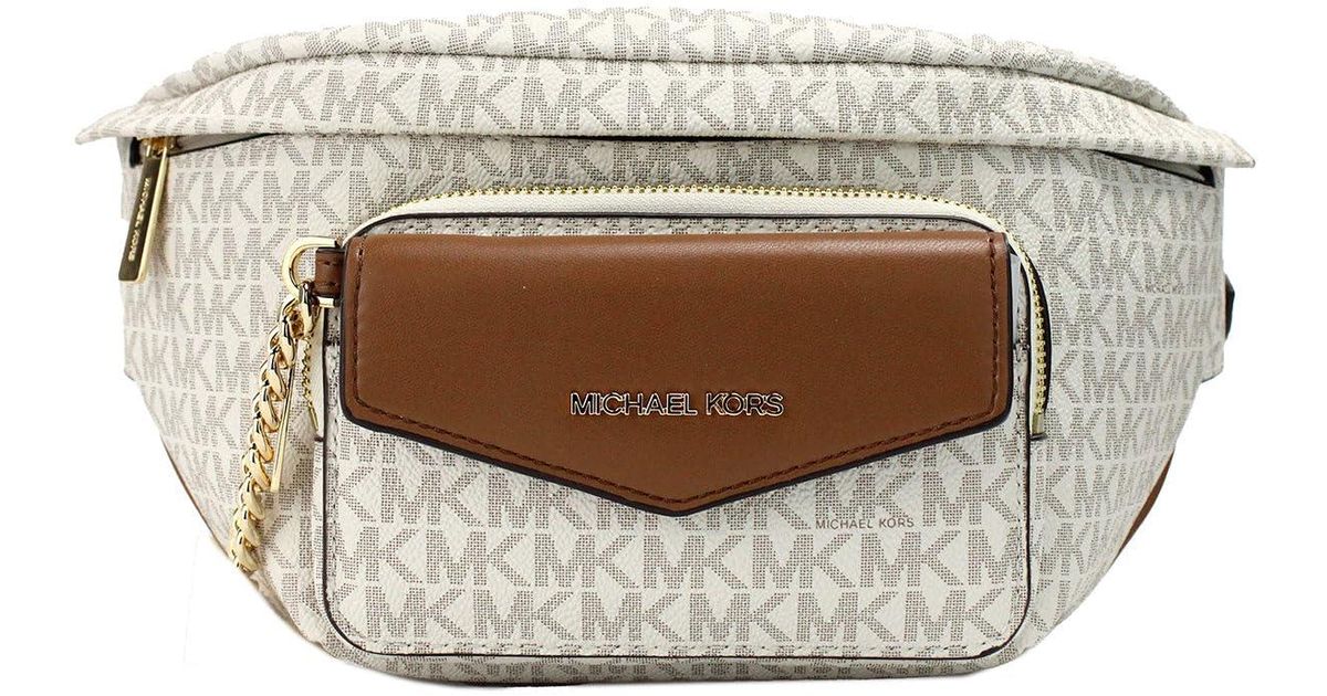 Michael Kors Maisie Large Pebbled Leather 2-in-1 Sling Waist Pack In Pale  Blue | Lyst UK