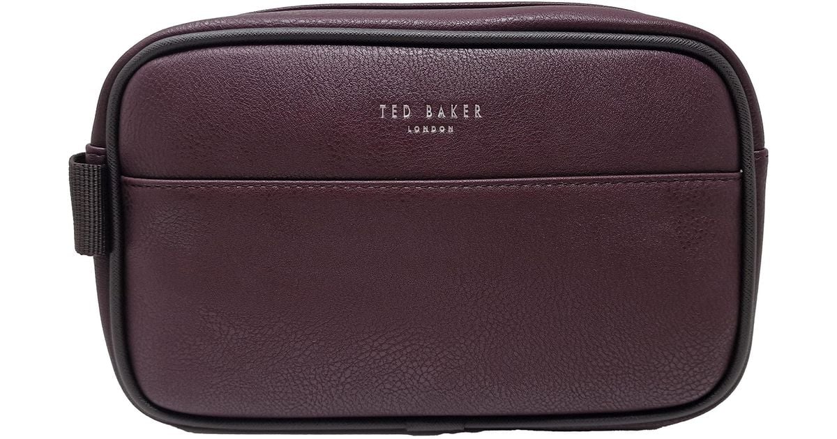 Ted Baker Caller S Washbag Toiletry Bag In Oxblood for Men Lyst UK