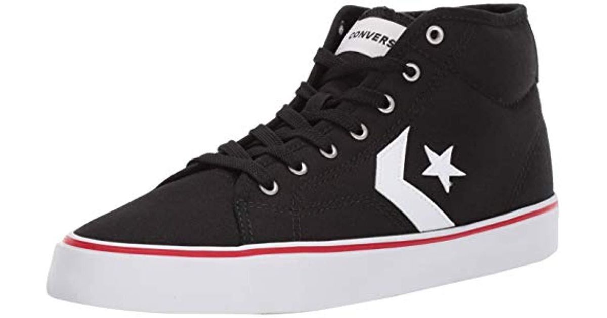 Converse Star Replay Mid Top Sneaker in Black | Lyst UK