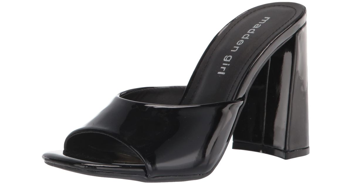 Madden Girl Rubber Genius Heeled Sandals in Black Patent (Black) Lyst