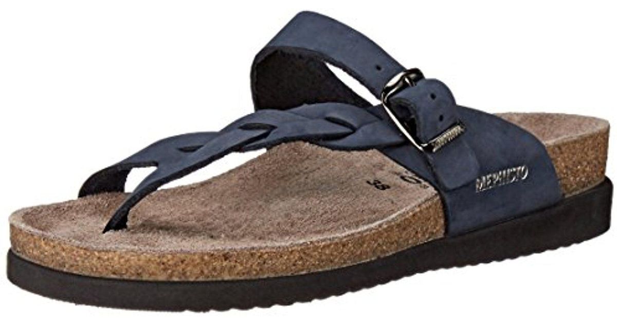 Mephisto Helen Twist Gladiator Sandal in Navy Nubuck (Blue) - Lyst