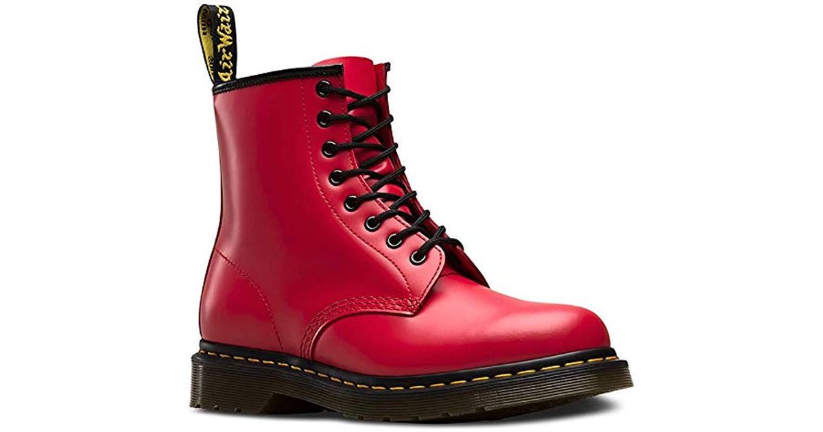 Dr. Martens 1460 Smooth Colour Pop Boots (satchel Red) | Lyst UK