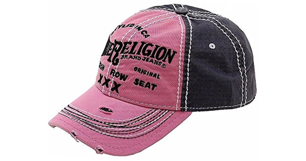 pink true religion hat