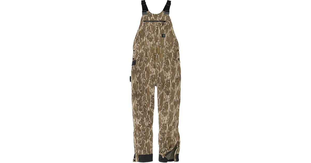 Carhartt S Super Duxtm Relaxed Fit Insulated Camo Bibs Overalls for Men