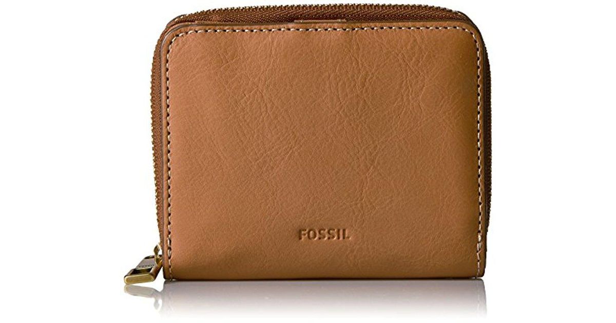 Fossil Leather Emma Mini Multifunction Wallet in Tan (Brown) Lyst