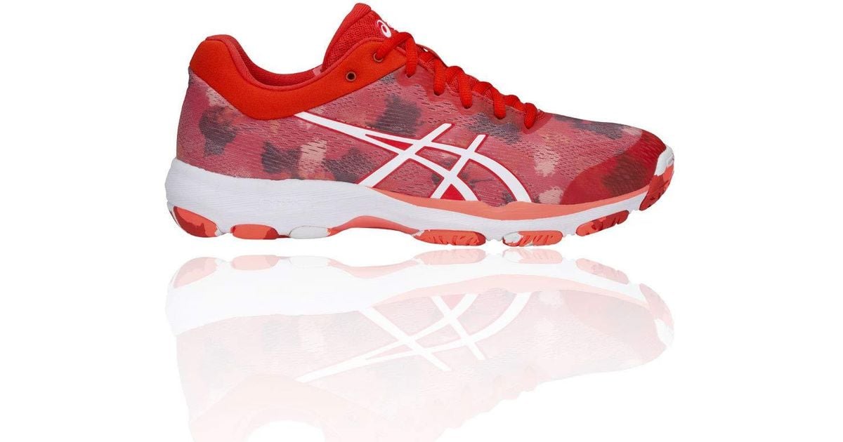 asics gel professional 14 ff orange netball trainers