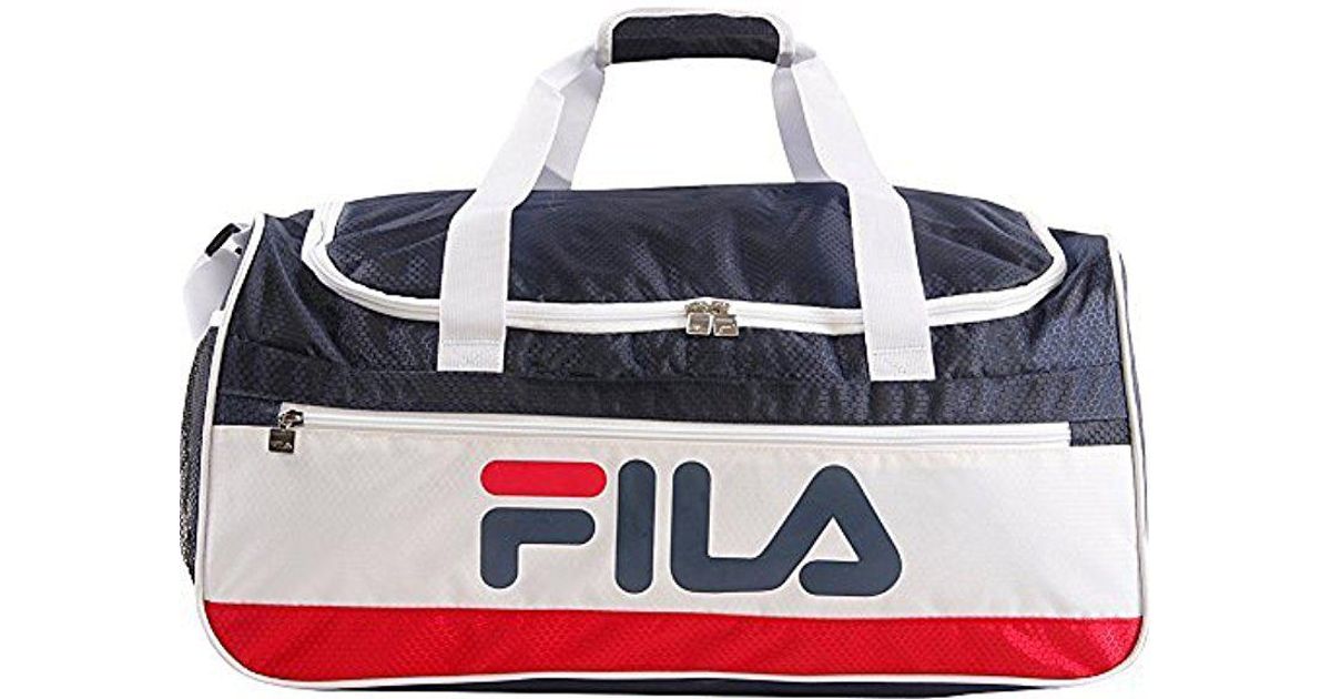 Fila Synthetic Baywood Medium Sports Duffel Bag Gym Bag in Navy/White  (Blue) for Men - Lyst