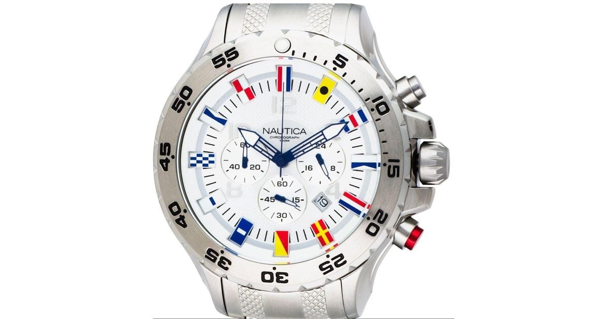 OROLOGIO NST CHRONO FLAG ACCIAIO A29513G da Uomo di Nautica in Blu | Lyst