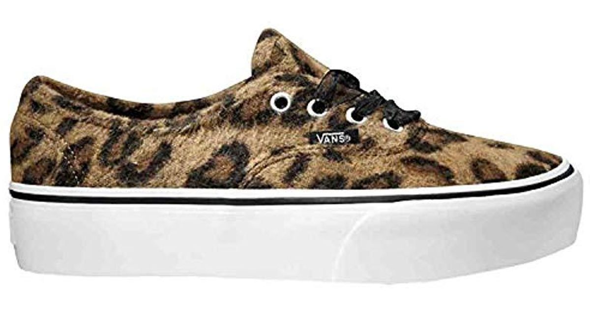 vans authentic platform leopard