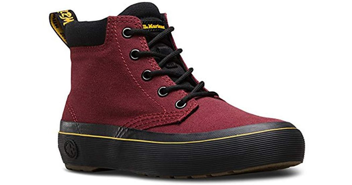 Dr. Martens Canvas Unisex Adults' Allana Chukka Boot in Cherry Red, Black  (Red) - Lyst