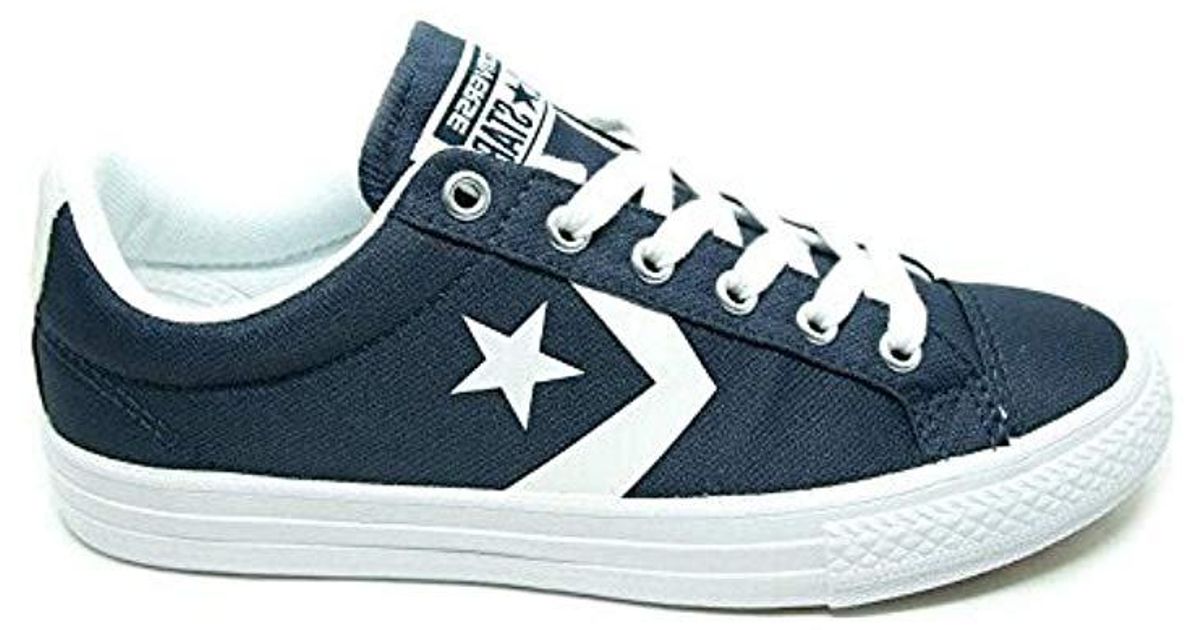 Converse Youth Star Player Ev Ox Canvas Trainers in Blue (Indigo) (Blue)  for Men - Lyst