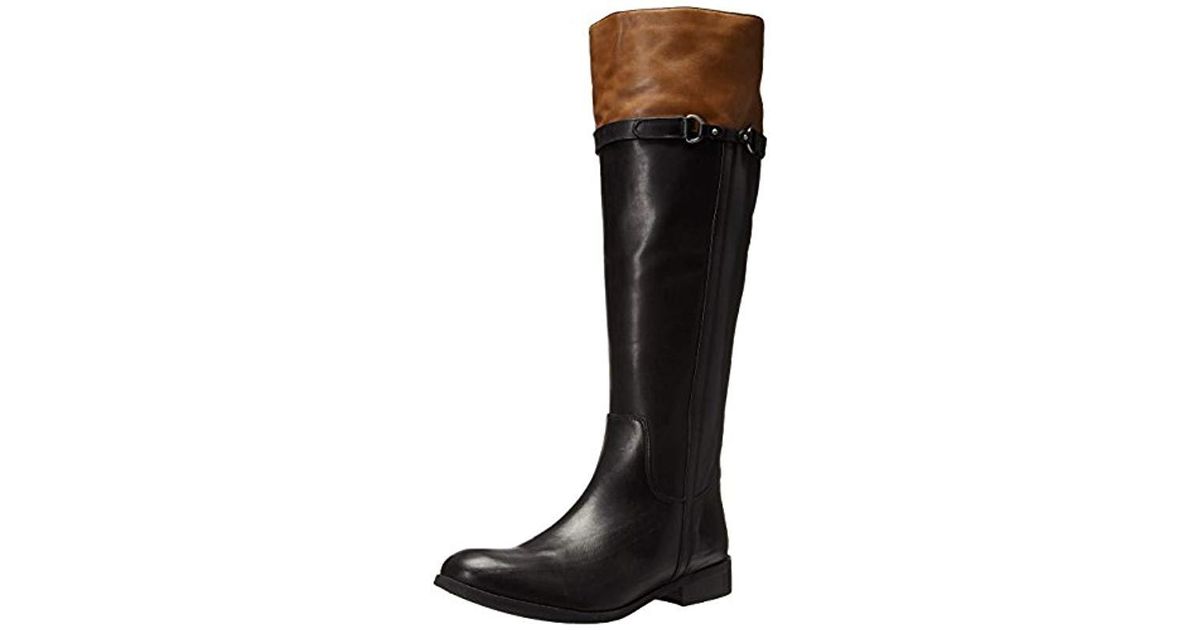 clarks riding boots black