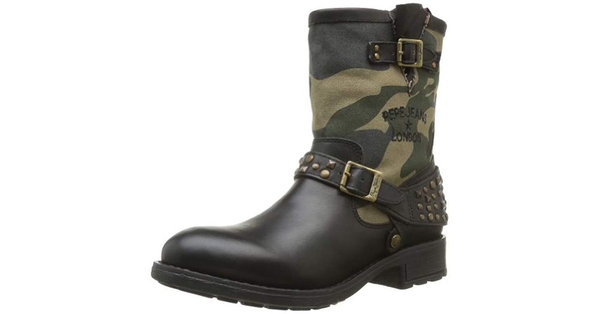 pepe jeans biker boots