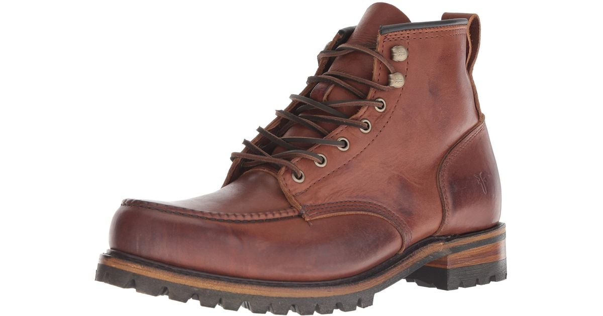 Frye Penn Lug Moc Workboot Fashion Boot in Brown for Men | Lyst