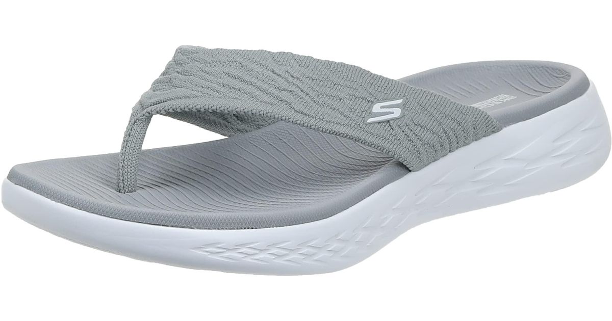 Skechers On-the-go 600-sunny Flip-flop in Grey (Gray) - Save 16% | Lyst