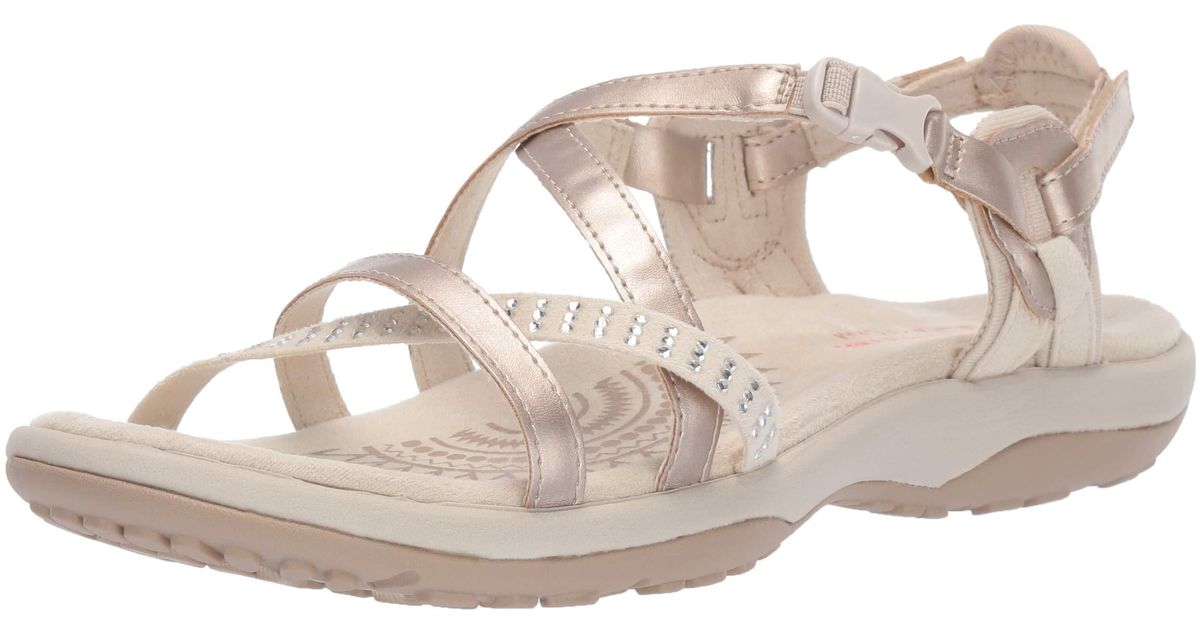 skechers strappy flat sandals with slingback