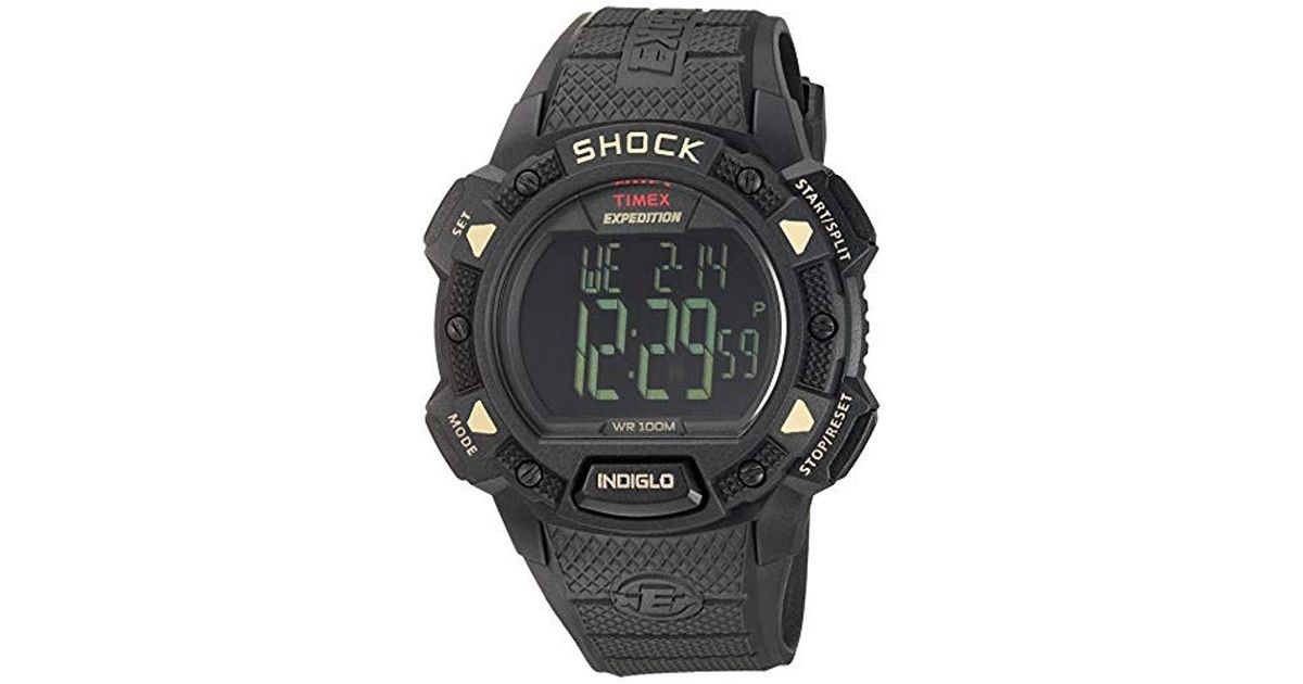 expedition base shock 45mm resin strap watch
