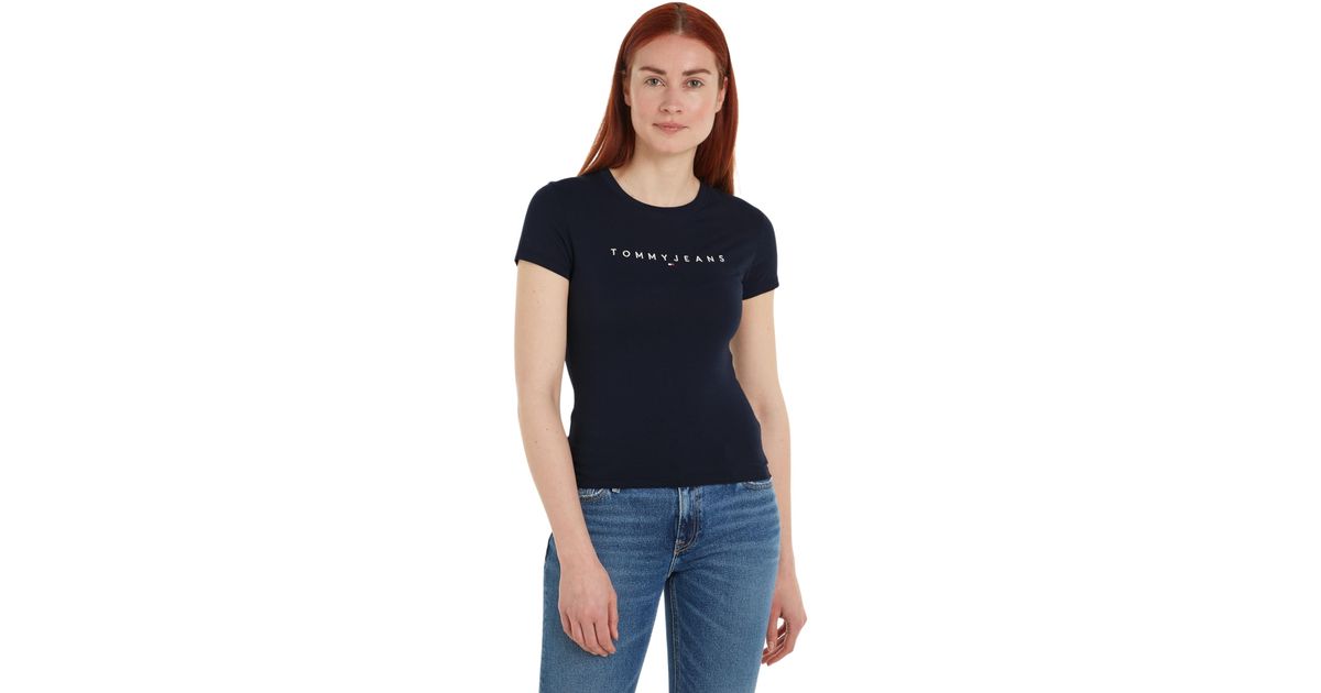 Tommy Hilfiger Tjw Slim Linear Tee Ss EXT S/S T-Shirts in Blau | Lyst DE