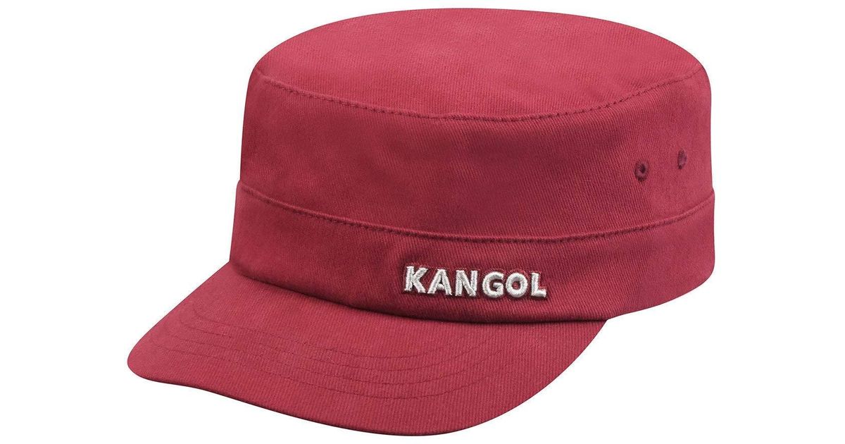 red kangol army cap