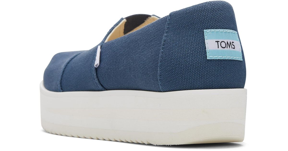 TOMS , Alpargata Midform Espadrille Slipon Majolica Blue Lyst