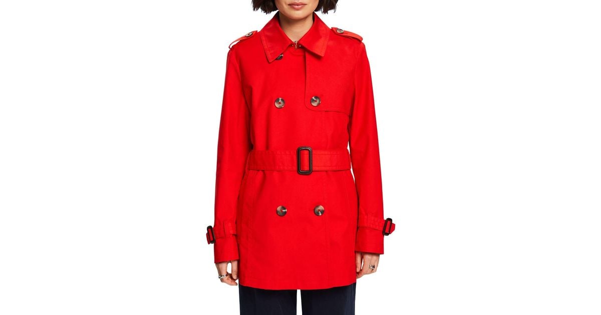 Esprit Collection Damen Trenchcoat Rot Esprit Trenchcoat Damen Rot