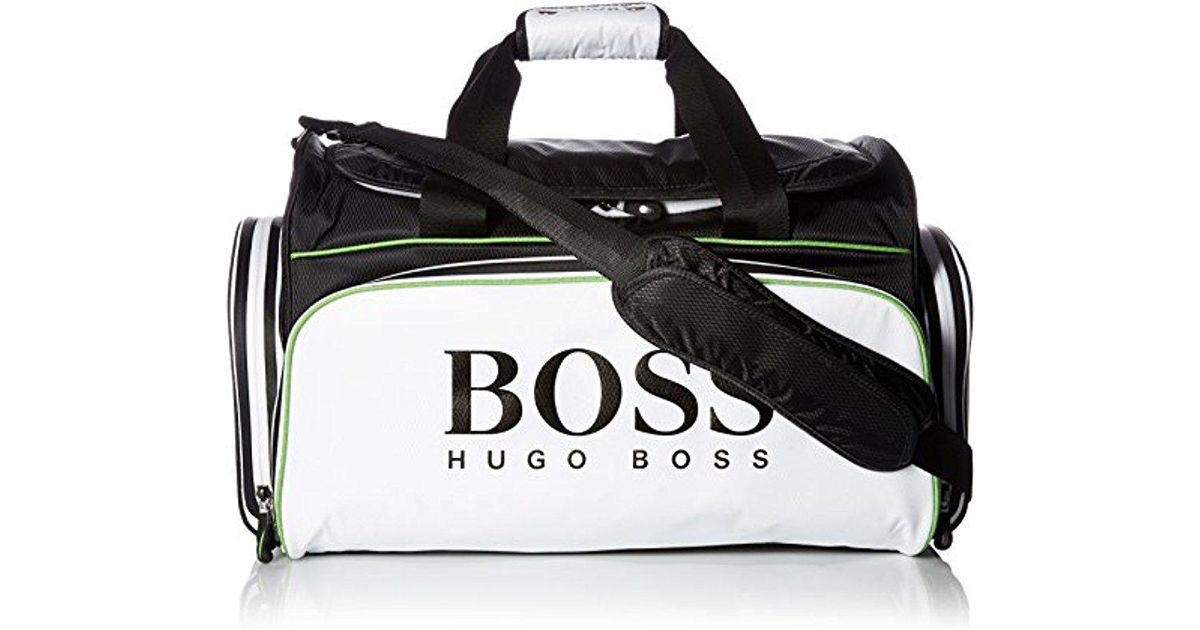 Boss Black Green Golf Nylon Holdall Bag For Men