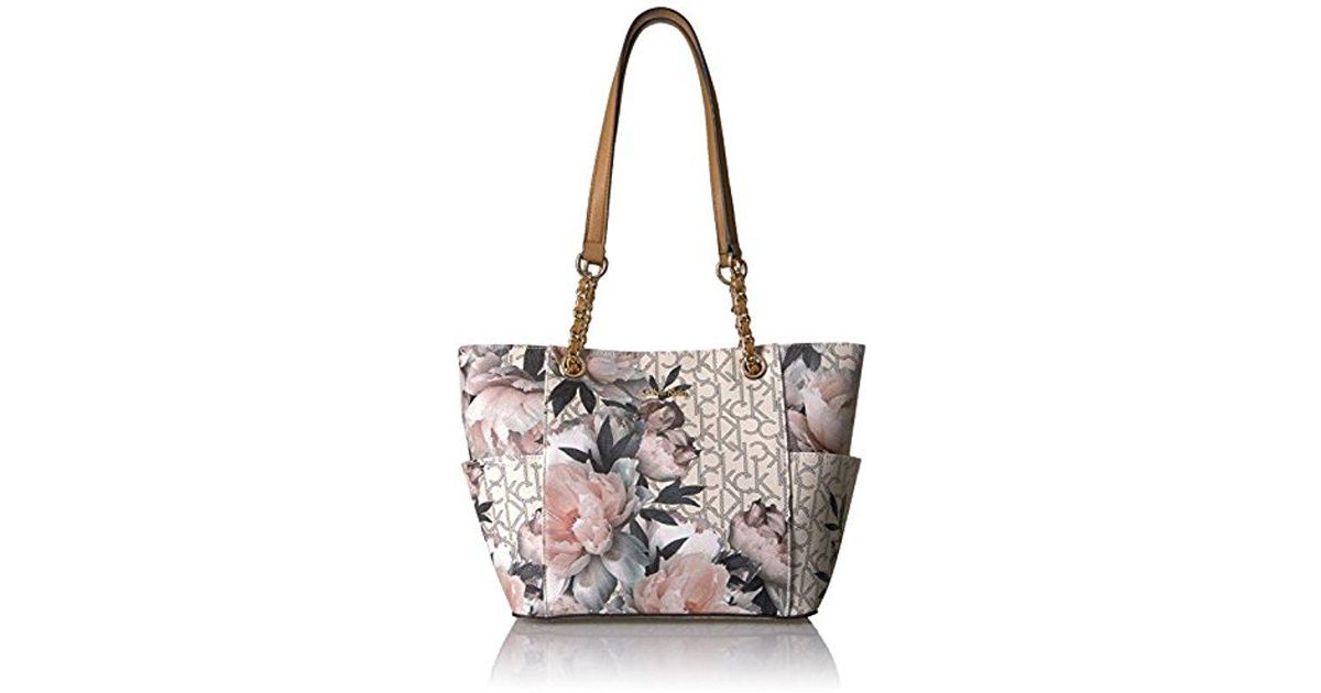 calvin klein logo tote bag