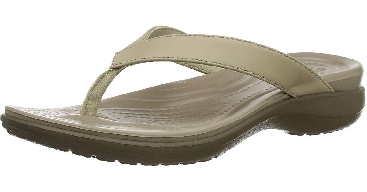 Crocs Capri V Flip Flop Casual Sandal With Extra Soft Footbed