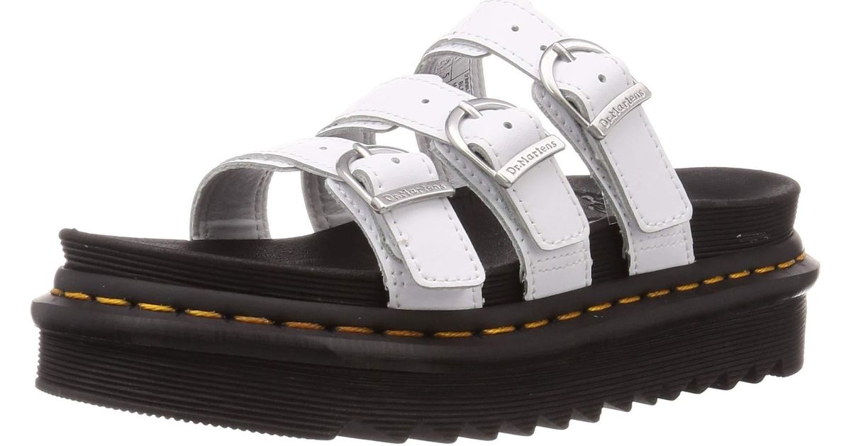 white slide on doc martens