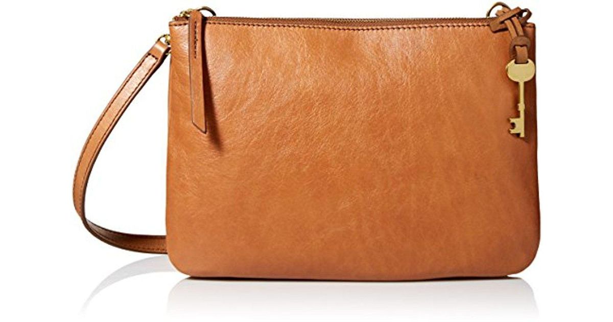 fossil tan handbag