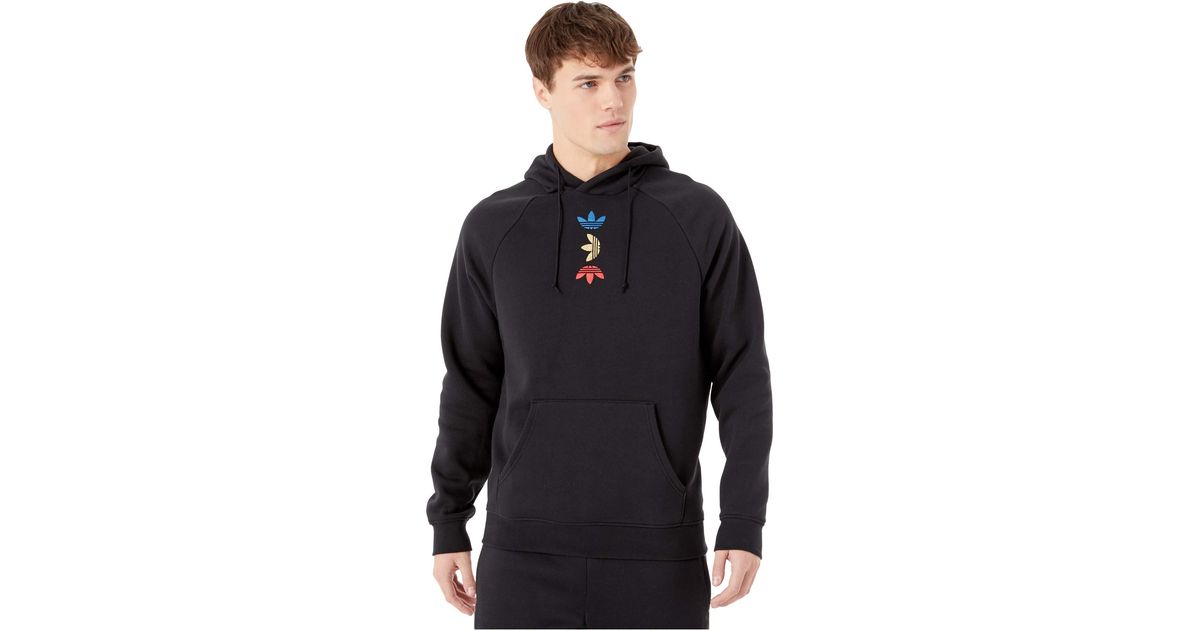 adidas big trefoil mix hoodie