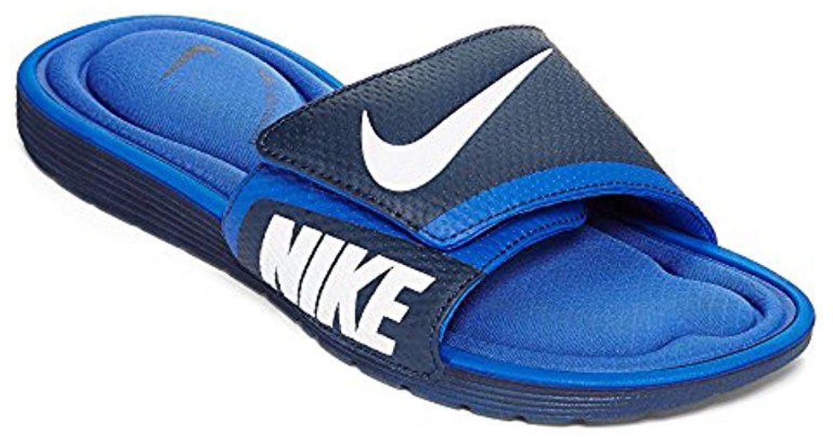 Nike Solarsoft Comfort Slide Sandal in Blue for Men | Lyst