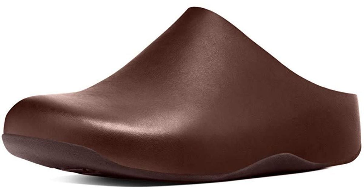 fitflop shuv leather clogs