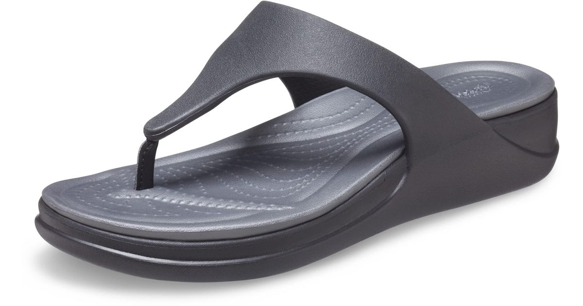 Crocs™ Boca Wedge Flip W Flop in Black Lyst