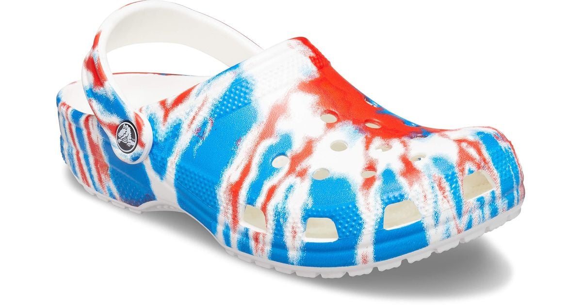 Crocs™ And Classic Tie Dye Clog in Red/White/Blue (Blue) Save 48 Lyst