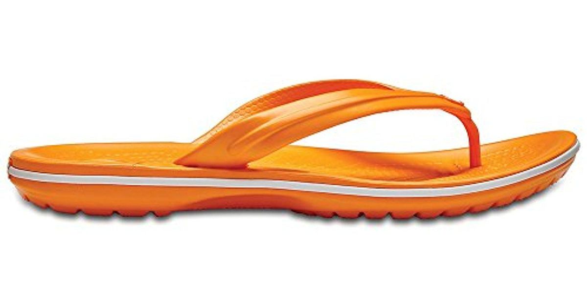 orange croc flip flops