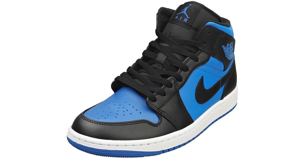 Hyper Royal Blue Jordan Mid Bleu Noir Nike Air Jordan Mid Men's