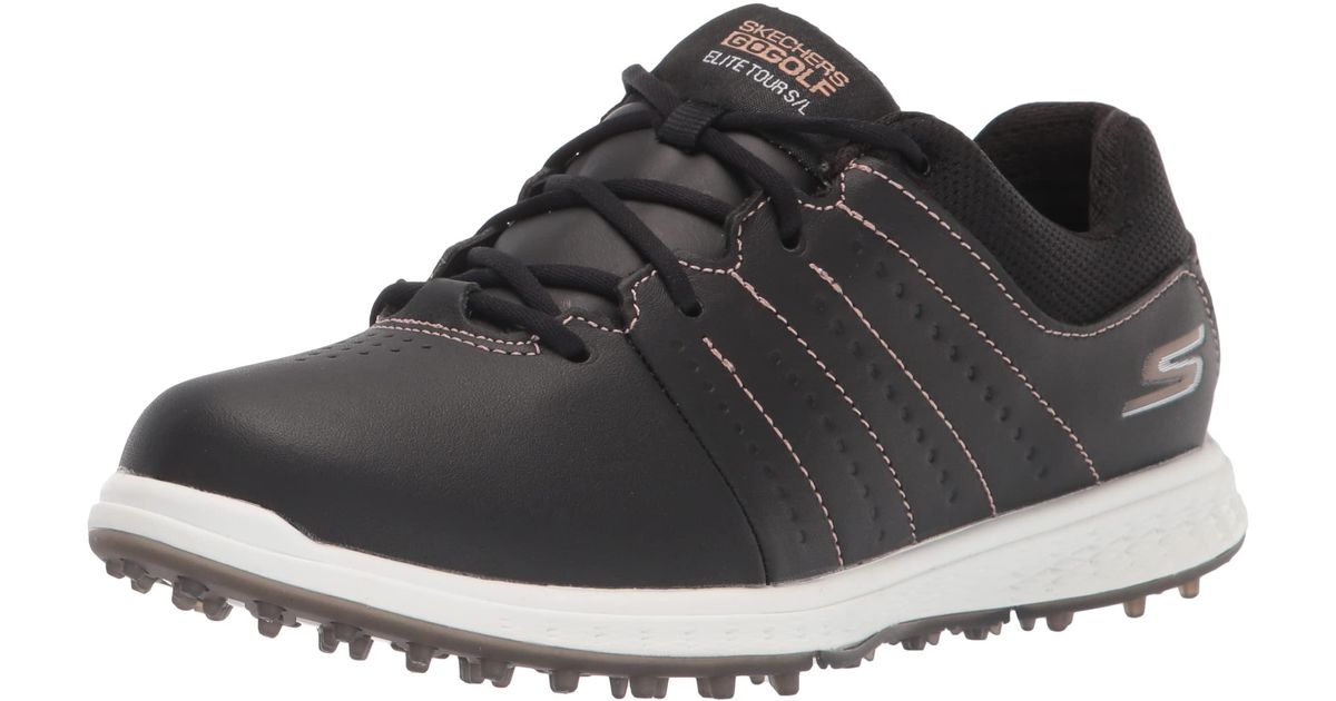 Skechers Leather Go Elite Tour Sl Waterproof Spikeless Golf Shoe in